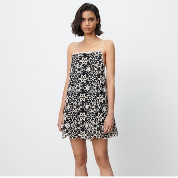 Zara new with tags crochet black and ecru dress. - Picture 5 of 5